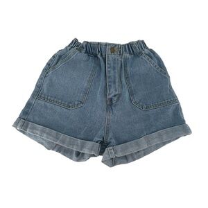 SHEIN Cinched Waist Cuffed Hem Jeans Shorts Size Small Women’s